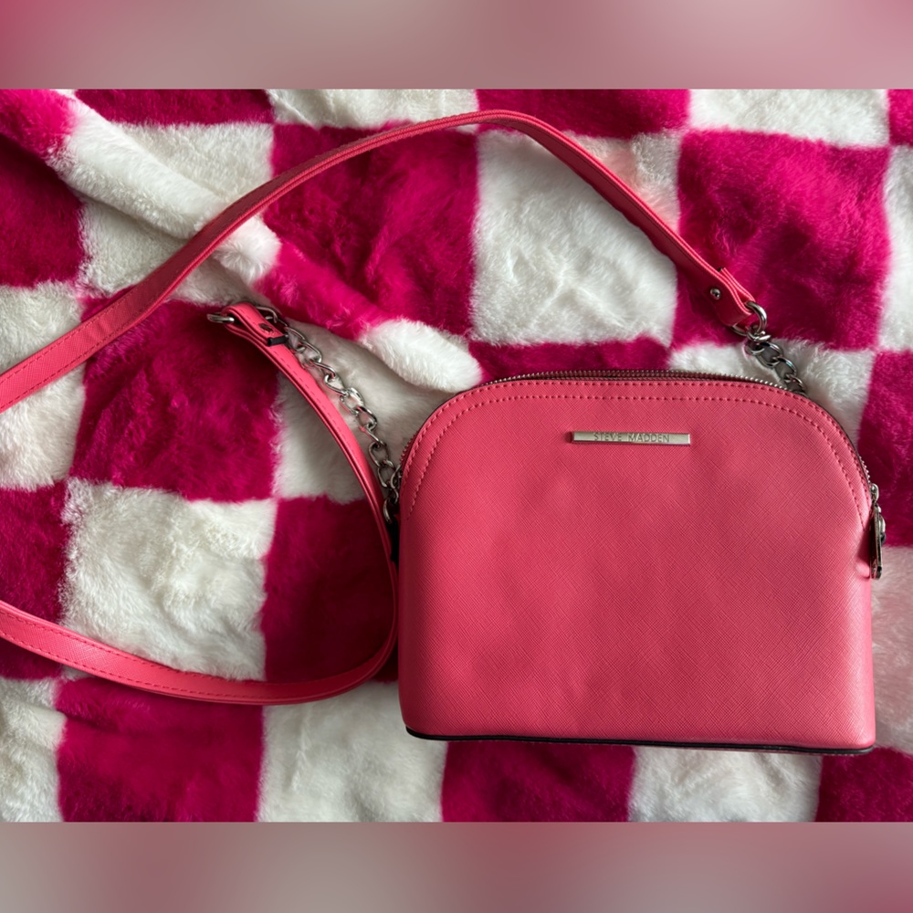 Steve Madden - Crossbody dome purse in coral.